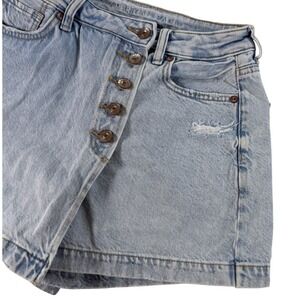 American Eagle Denim Jean Skort Light Wash Size 4 Chic Summer Casual Y2K 90s